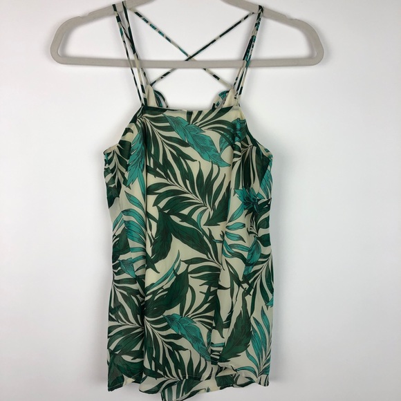 Japna Tank Top Leaf Pattern Strap Detail - Picture 5 of 7